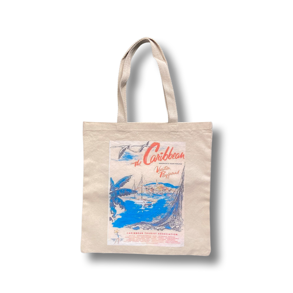 Caribbean Tourist Association Printed Cotton Tote Bag